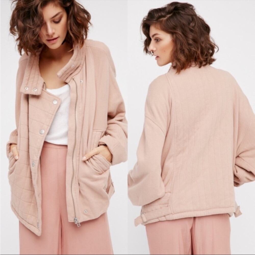 Free People Oversized Knit Quilted Jacket M/L NWT